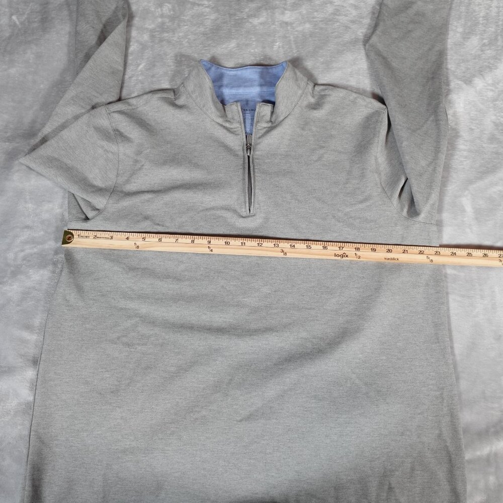 Mizzen Main 1/4 Zip Pullover Mens XL Rayon Stretch Athletic Golf Gray - Picture 8 of 10